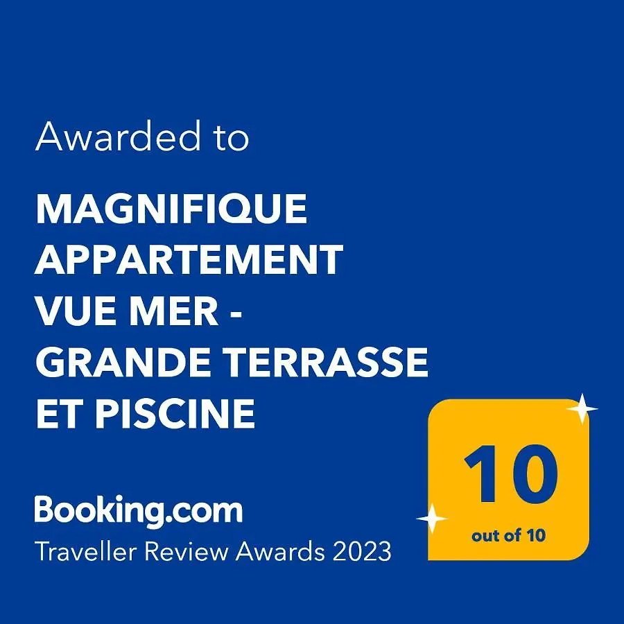 Magnifique Appartement Vue Mer - Grande Terrasse Et Piscine Bandol Apartament